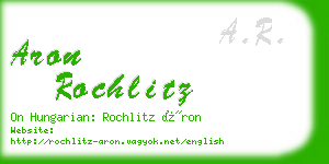 aron rochlitz business card